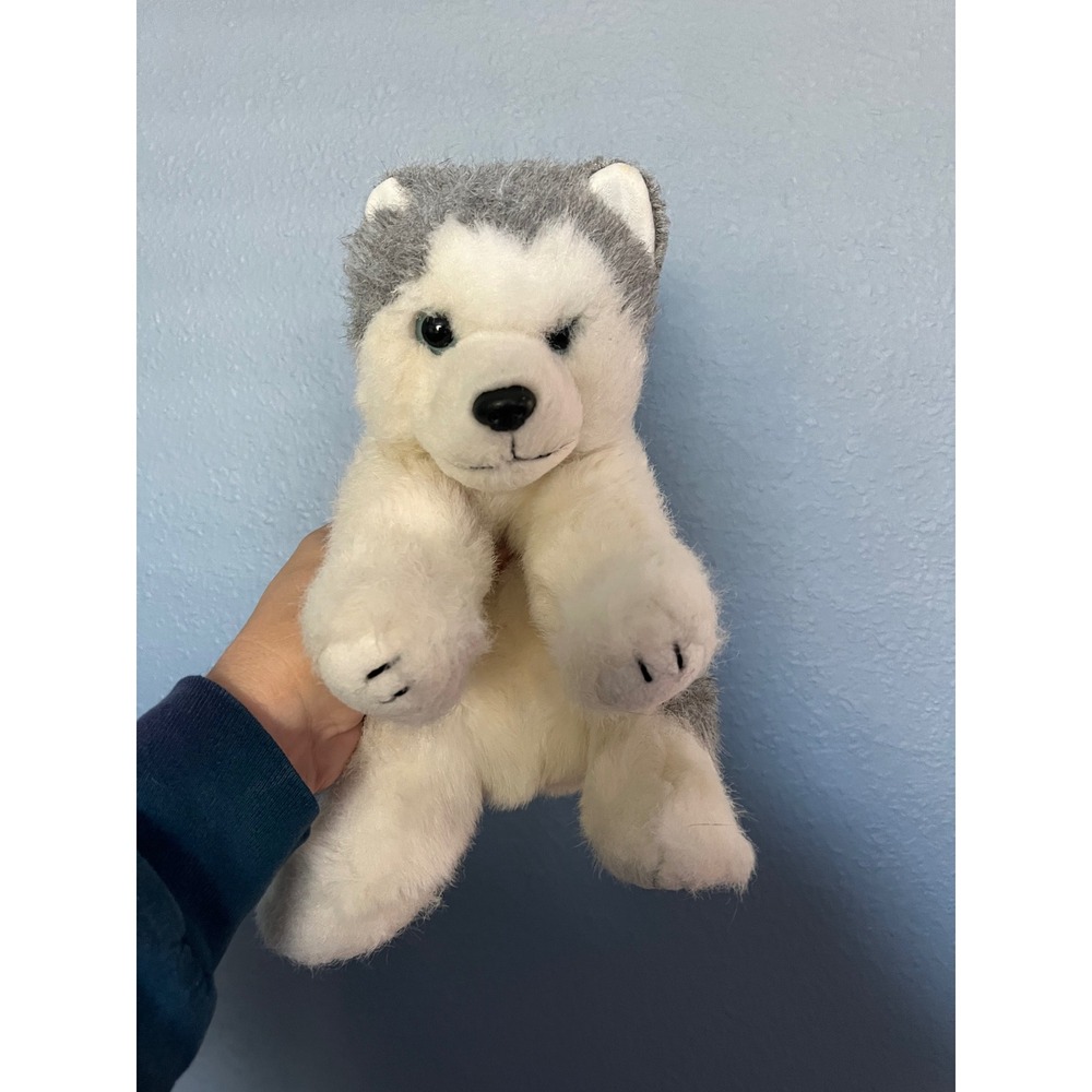 Ty Beanie Baby "Husky" Plush Dog Gray White 1997 Vintage Stuffed‎ Animal